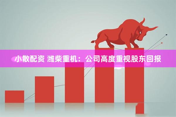 小散配资 潍柴重机：公司高度重视股东回报